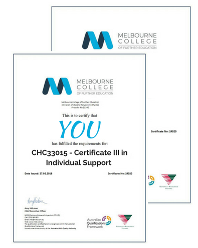 Certificate MCFE Individual Support